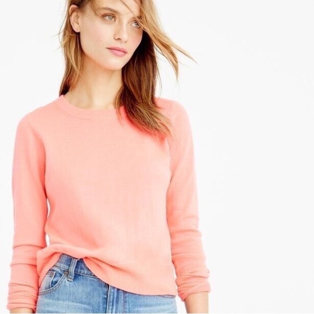 J. Crew Women's Crewneck Sweater in Coral Pink